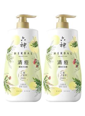 六神艾叶+积雪草舒缓健肤沐浴露