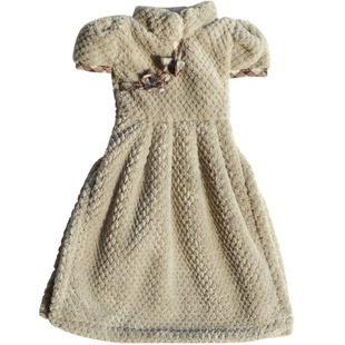 韩式卡通公主裙擦手巾洗手间挂式擦手毛巾可爱小衣服手帕做饭擦手