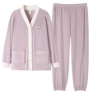 海岛绒睡衣女士秋冬季薄款珊瑚绒2025新款家居服春秋大码保暖套装