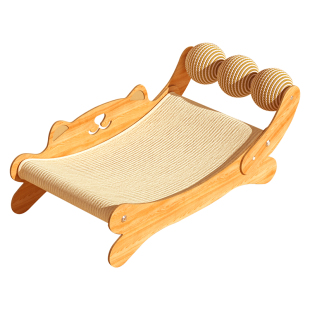 喵丽丝猫抓板猫窝一体剑麻猫抓球滚轮猫咪沙发躺椅耐抓耐磨不掉屑