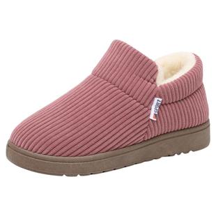 新款老北京布鞋冬季加绒女棉鞋保暖中老年妈妈鞋居家羊毛棉拖外穿