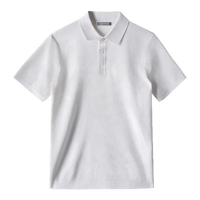 JSSDHOMME菠萝针翻领针织T恤男