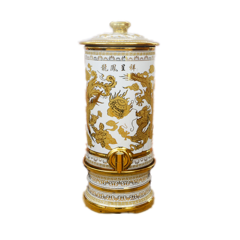特惠陶瓷家用净水器带过滤缸储水罐客厅水缸龙头大小号水桶饮水机