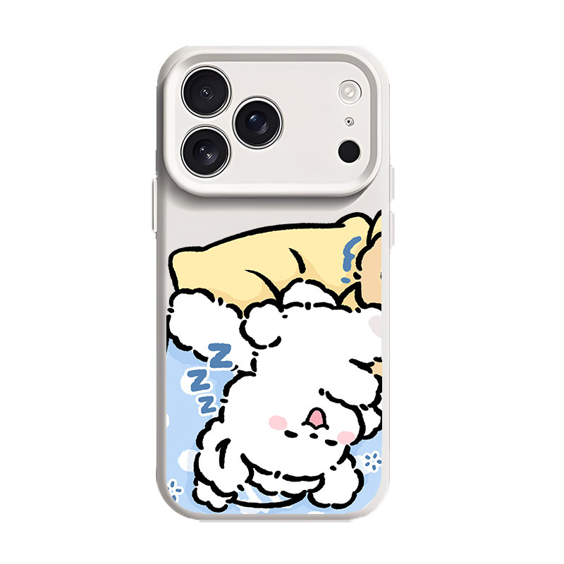 趣味睡觉小狗适用苹果18情侣手机壳iPhone17promax磁吸16plus新款15情侣款14小众13高级感12液态硅