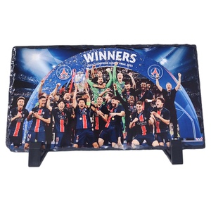 欧冠国际米兰皇马周边阿根廷纪念品AC米兰切尔西足球创意岩石摆件