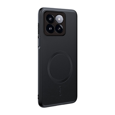 适用于小米14手机壳Xiaomi 14Pro磁吸素皮保护套5G全包mi14防摔ml14皮革风m14轻奢mi14pro男女m14por新款145g