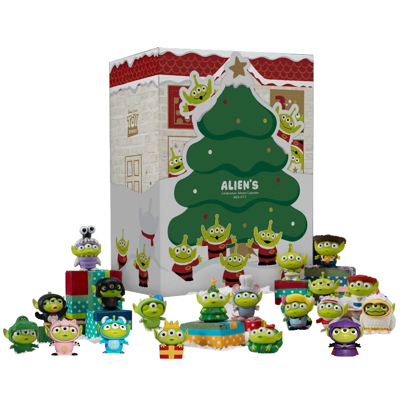 野兽王国皮克斯玩具总动员三眼仔圣诞节日历公仔三眼怪手办礼物