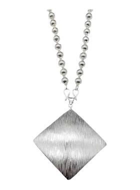 简约菱形时尚手工掐丝长款颈链子