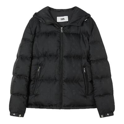 KARL LAGERFELD【90%鸭绒】短款提花羽绒服25秋冬穿搭老佛爷男装