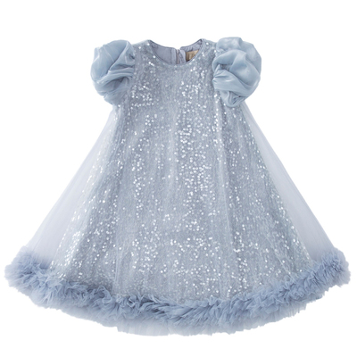 女童春秋亮片公主裙礼服洋气高端