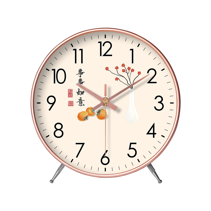 静音摆台式挂钟 老人适用 客厅桌面摆放装饰
