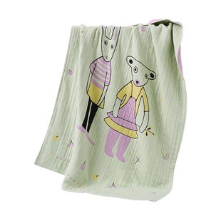 金号浴巾纯棉4层纱布无捻成人儿童吸水洗澡裹头A类旗舰店官网