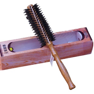 台湾发葳鹅圆梳红花梨木鬃毛滚梳卷发梳子梨花梳专业卷发直发造型