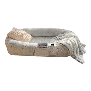 超大型狗窝人类睡觉巨型狗床毛绒宠物垫可拆洗猫窝成人懒人形沙发