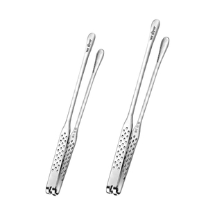 316L不锈钢韩式烤肉夹子煎牛排专用夹厨房食品料理自助餐加长夹子