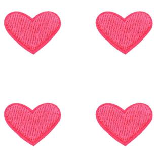 自粘多色爱心迷你心形可爱羽绒服补丁布贴包包帽子装饰补丁贴彩色