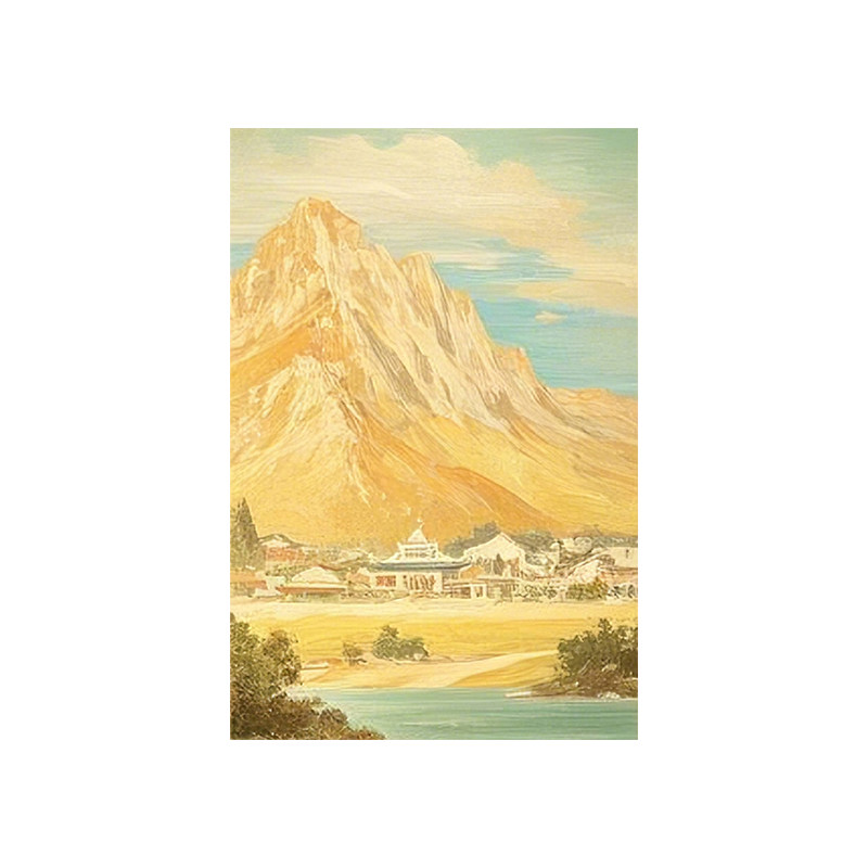 白鹿艺术手绘油画印象风景装饰画