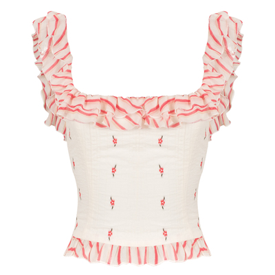 ITSNIKAR 法式大U领拼接撞色吊带背心女修身短上衣