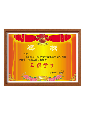 奖状收纳挂墙实木相框荣誉证书