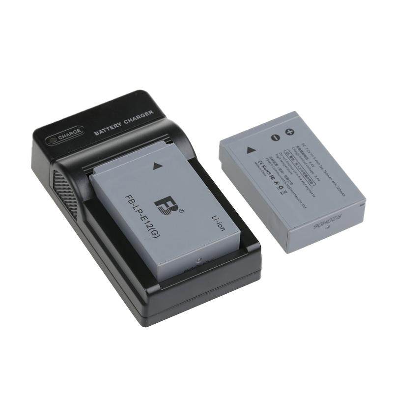 沣标LP-E12两电1充佳能EOS微单M50 M10 M100 M2 M锂电池100D数码X7单反相机PowerShot SX70 HS卡片机备用电池