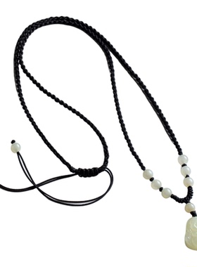 原创天然和田玉吊坠绳