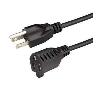 美式美标美规三插5-15P转5-15R公母延长线14AWG/18AWG 15A UL认证