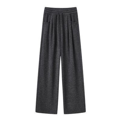 灰色糯米裤女2025冬新款超火裤子