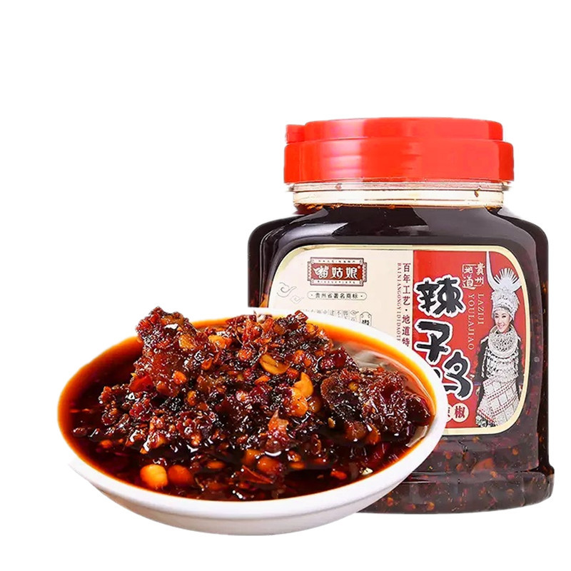 贵州特产苗姑娘辣子鸡辣椒酱750g*1瓶 拌饭拌面菜鸡肉秘制辣子酱