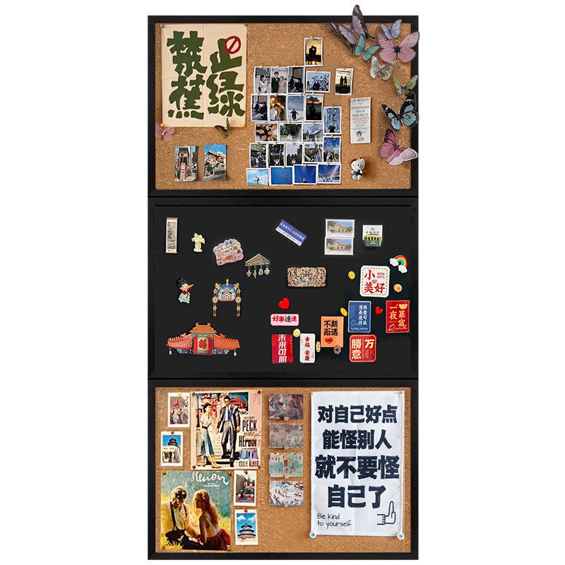 贝来云极软木黑板照片墙博主同款