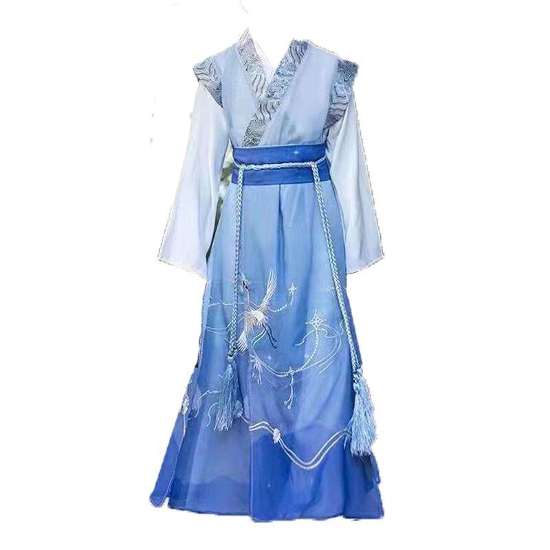 儿童汉服唐装小男孩古装中国风超仙男女童少爷服国学服表演出服装