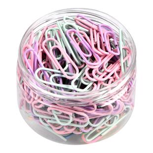 回形针办公用品彩色曲别针小u型扣儿童文具文件书签回型针固定回行针回应针回旋针回型扣别针关针大号收纳盒