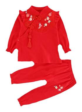 周岁礼服女宝宝新年装拜年服套装
