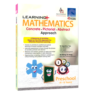 Learning Mathematics Concrete Pictorial Abstract Approach Preschool 新加坡数学 学习数学系列 CPA学习法 4-6岁 英文原版进口