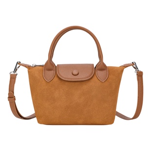 BIGCOWCOW/琥珀小号短柄珑骧包女士通勤纯色饺子包水桶包斜挎包