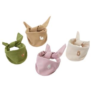 尼多熊婴儿围巾秋冬儿童围脖宝宝三角巾冬季保暖防风小月龄脖套