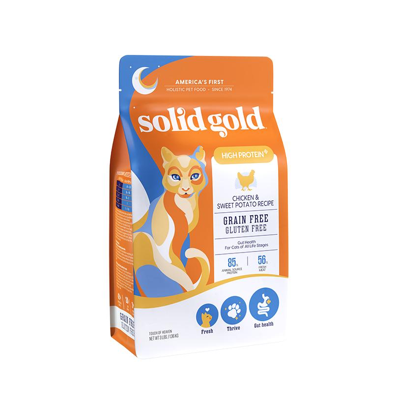 solidgold素力高生鲜金素鸡美毛长肉护肠鲜肉高蛋白0激素猫粮