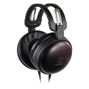 Audio Technica/铁三角ATH-AWKT黑檀木碗HIFI头戴耳机 圆声带行货