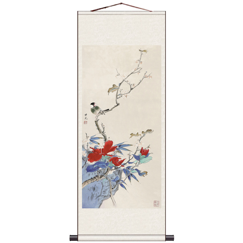 田世光客厅书房卧室装饰花名画