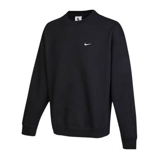 NIKE耐克男运动加绒针织保暖休闲圆领卫衣套头衫DX1362-010-063