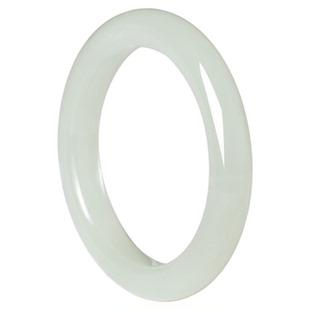 五花八门天然和田玉手镯女款浅白晴平安镯正品带证书官方旗舰店