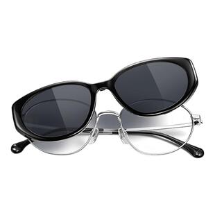 田栩宁同款瞬应者磁吸猫眼近视眼镜可配度数户外太阳镜女96050