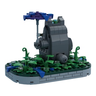 XLmocs森宝零件 打伞龙猫国产动物 拼插益智动物积木模型