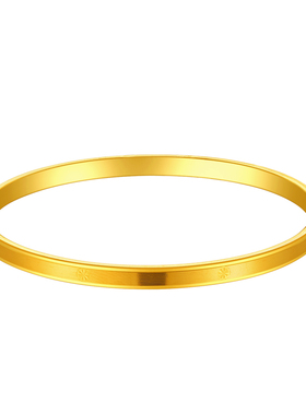 vana足金时尚简约手镯送爱人礼物