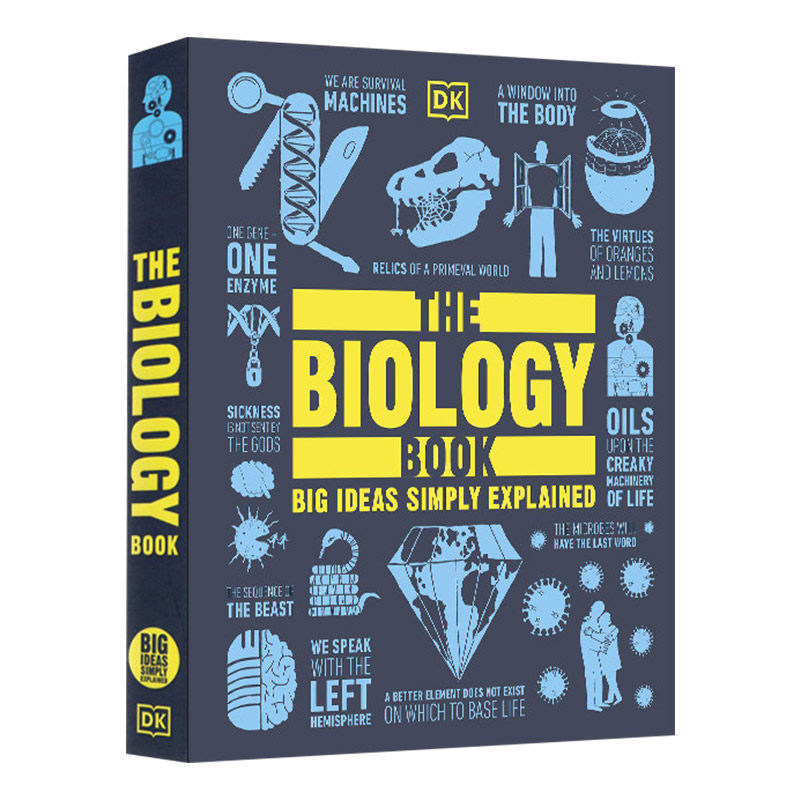 英文原版 精装 DK生物学百科The Biology Book 精装生物学图解科学思想史启发学习英语儿童科普百科书籍