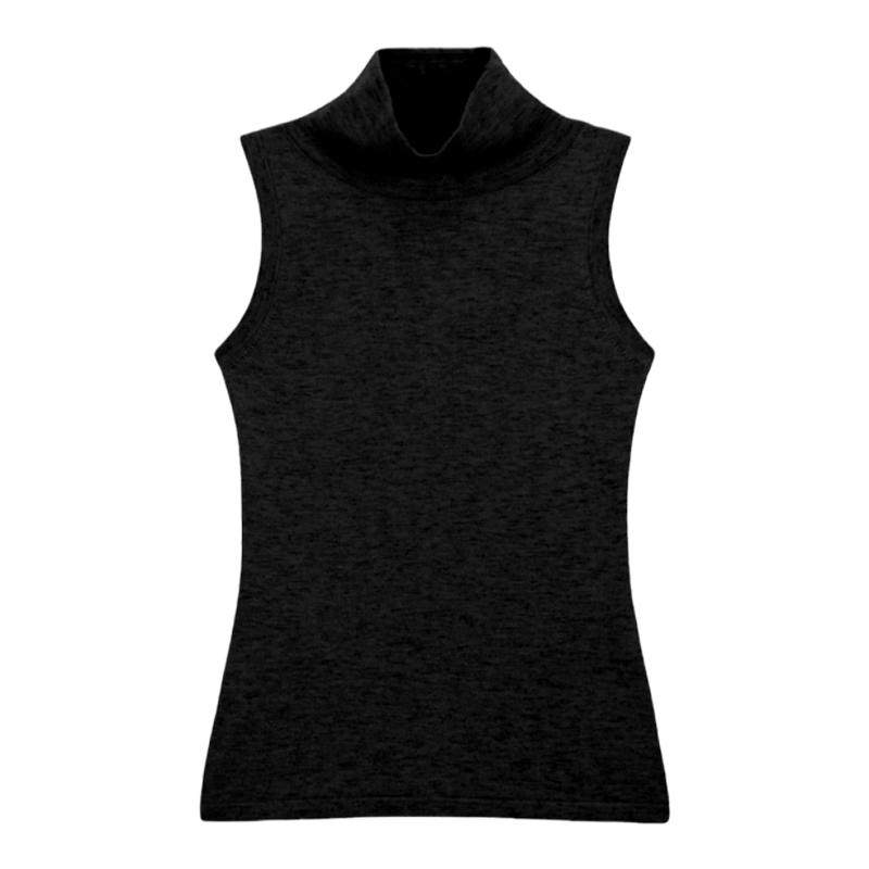 OTHERSTORE 美肩爆款 高领无袖针织背心女显瘦羊毛修身打底衫上衣