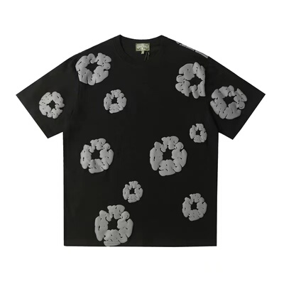 FOG高街DENIM TEARS美式潮牌经典款木棉花发泡印花短袖运动T恤男