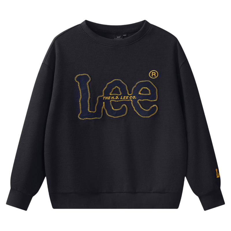 Leekids圆领套头字母卫衣