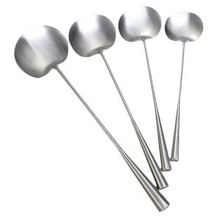 304炒菜勺子锅铲炒铲汤勺家用炒勺长柄厨具不锈钢蘑菇铲子耐高温