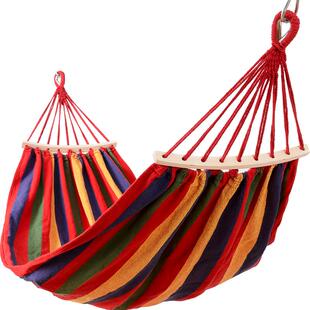 侣途吊床户外单双人秋千学生室内寝室宿舍加厚帆布露营防侧翻吊椅