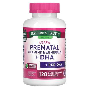 Nature's Truth,高级产前维生素和矿物质 + DHA，60 粒速释软凝胶